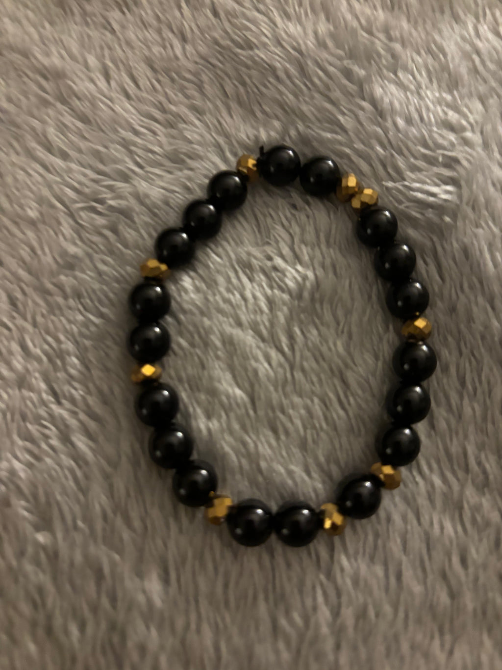 Gold and Black stretch bracelet