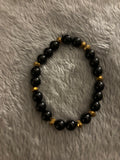 Gold and Black stretch bracelet