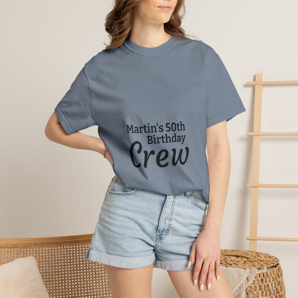 Birthday Crew T‑Shirt — "Martin’s 50th Birthday Crew" Personalized Party Tee