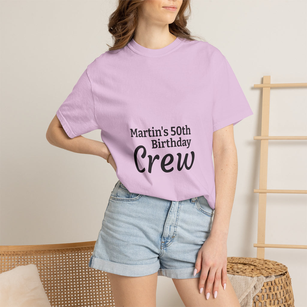 Birthday Crew T‑Shirt — "Martin’s 50th Birthday Crew" Personalized Party Tee