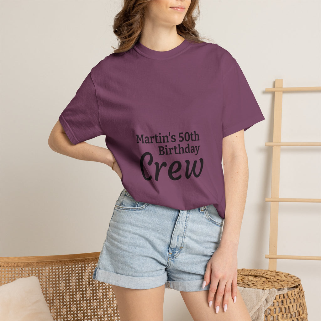 Birthday Crew T‑Shirt — "Martin’s 50th Birthday Crew" Personalized Party Tee