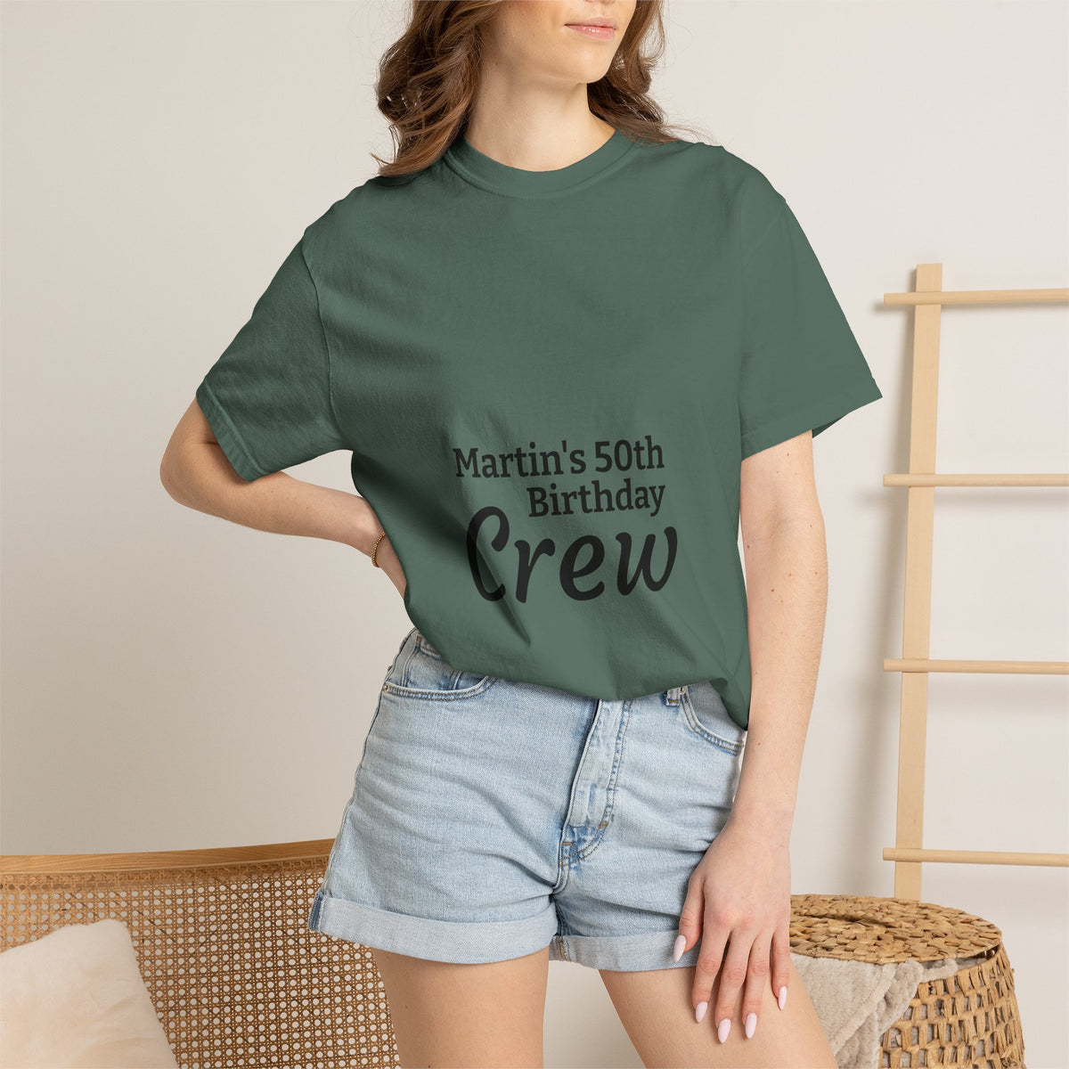 Birthday Crew T‑Shirt — "Martin’s 50th Birthday Crew" Personalized Party Tee