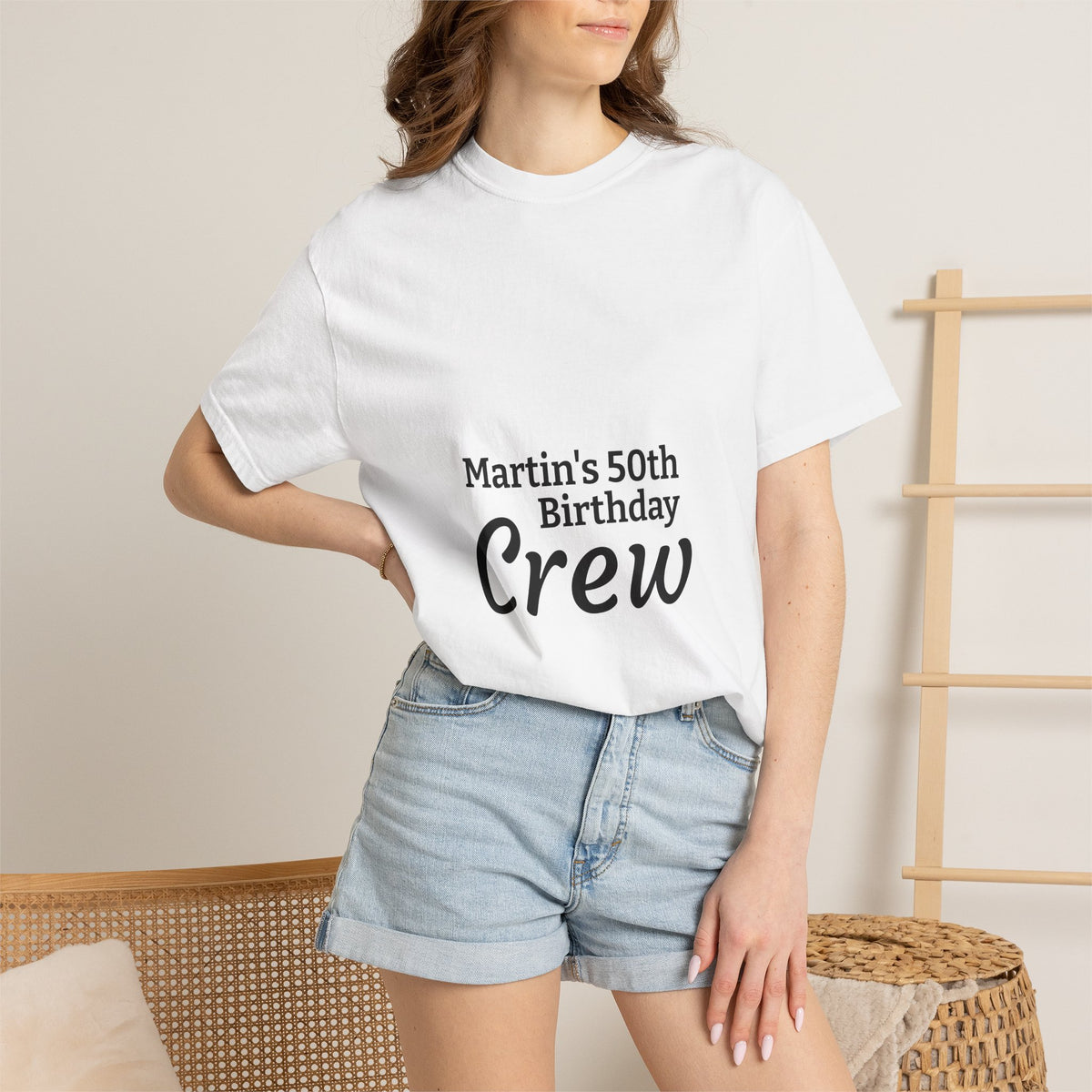 Birthday Crew T‑Shirt — "Martin’s 50th Birthday Crew" Personalized Party Tee
