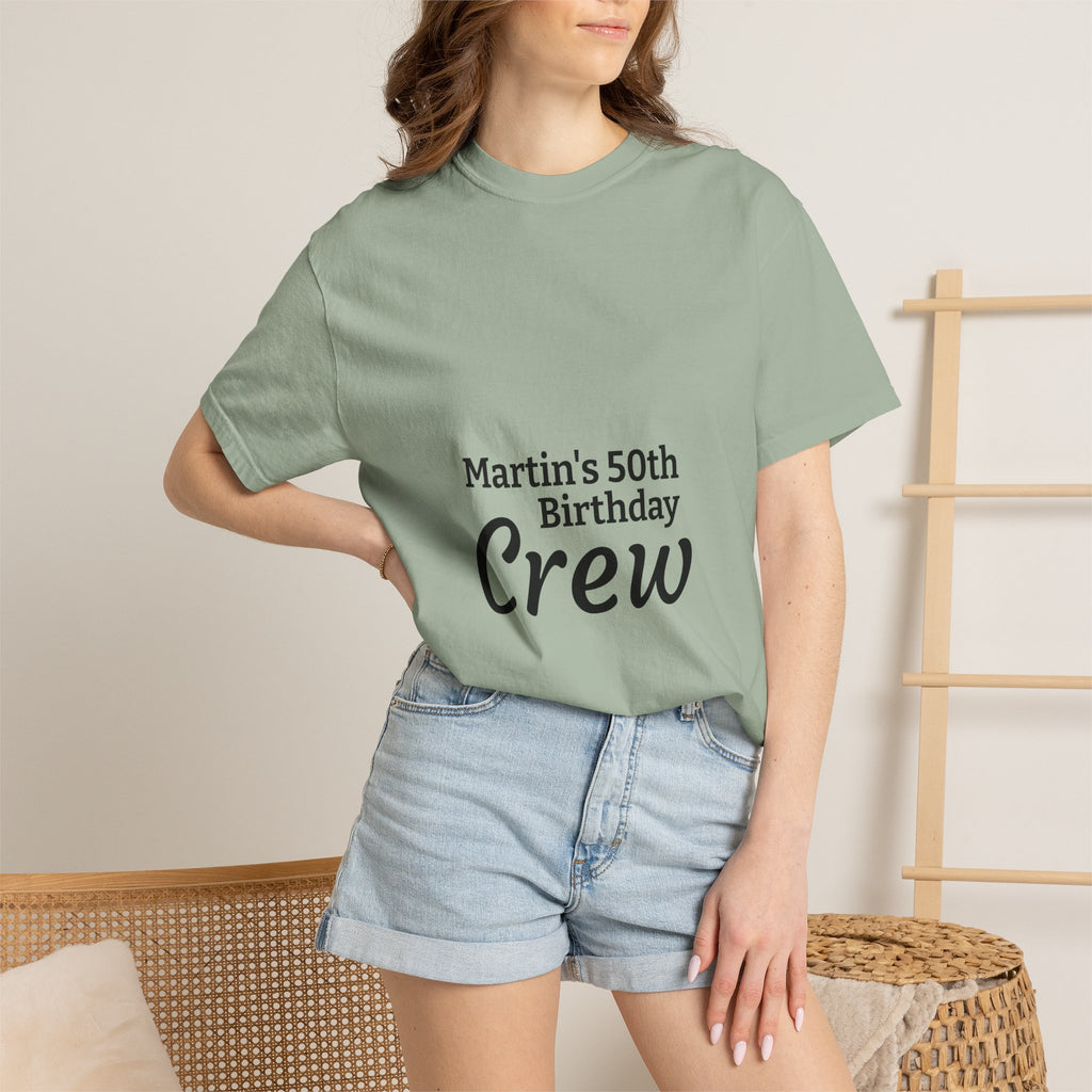 Birthday Crew T‑Shirt — "Martin’s 50th Birthday Crew" Personalized Party Tee