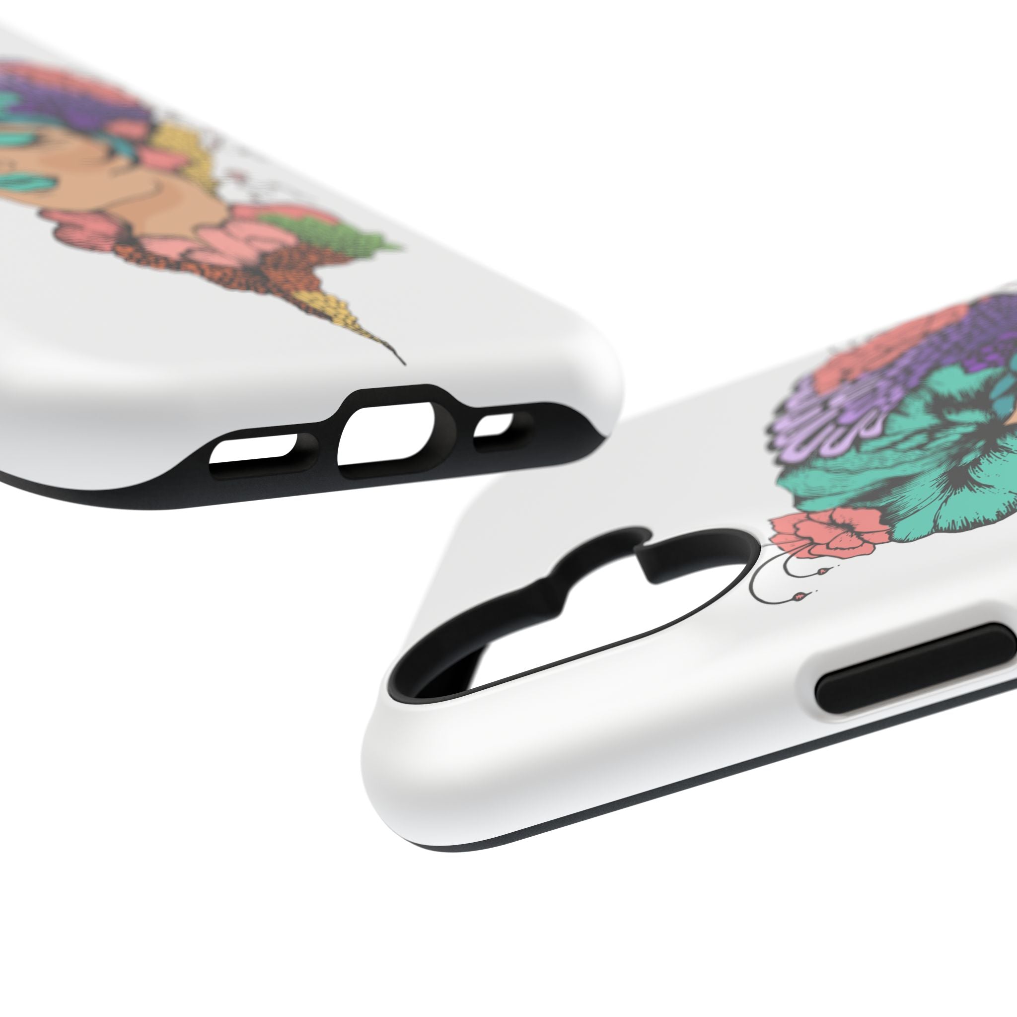 Floral Femme Phone Case — Impact-Resistant Artistic Protective Cover