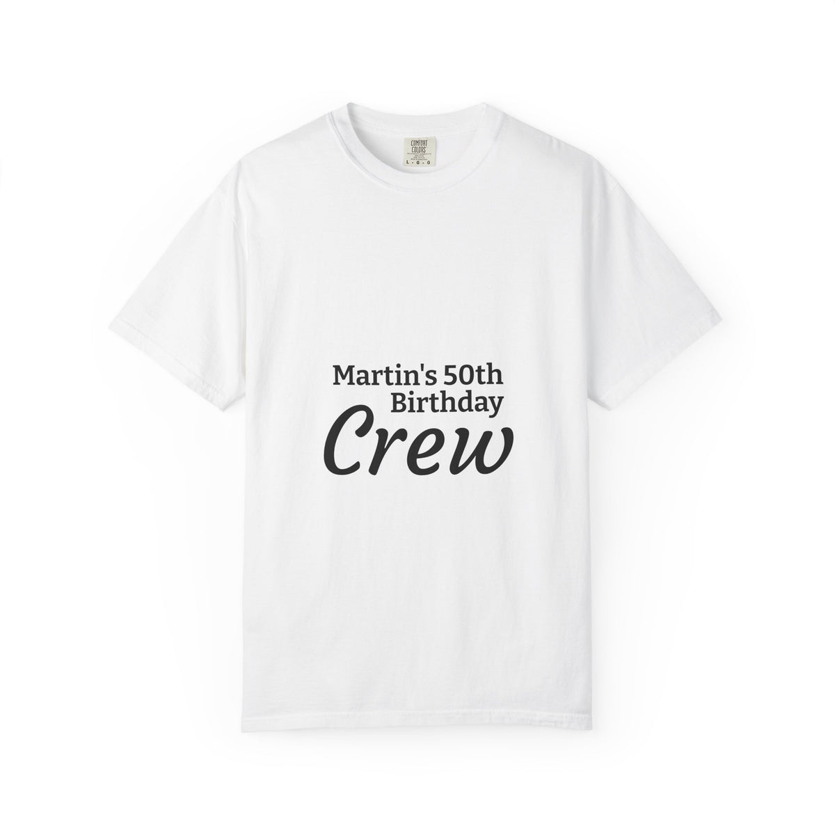 Birthday Crew T‑Shirt — "Martin’s 50th Birthday Crew" Personalized Party Tee